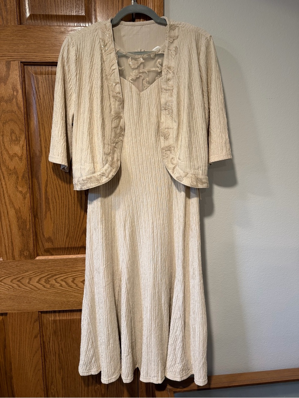 Mother of the Bride Dress with Jacket Grace Karin- Apricot size M - ⭐️NEW⭐️